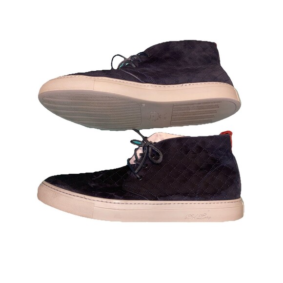 Del Toro Sneaker Chukka Boot Navy Suede Quilted size 13 Made in Italy main image 13
